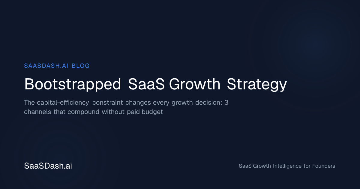 Bootstrapped SaaS Growth Strategy: The Capital-Efficiency Playbook for ...