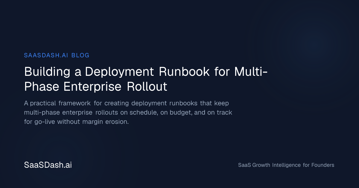 Deployment Run Book Example Building a Deployment Runbook for Multi-Phase Enterprise Rollout ...