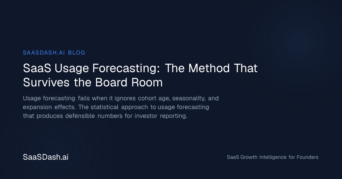 SaaS Usage Forecasting Method for Reliable NRR — SaasDash.ai Blog